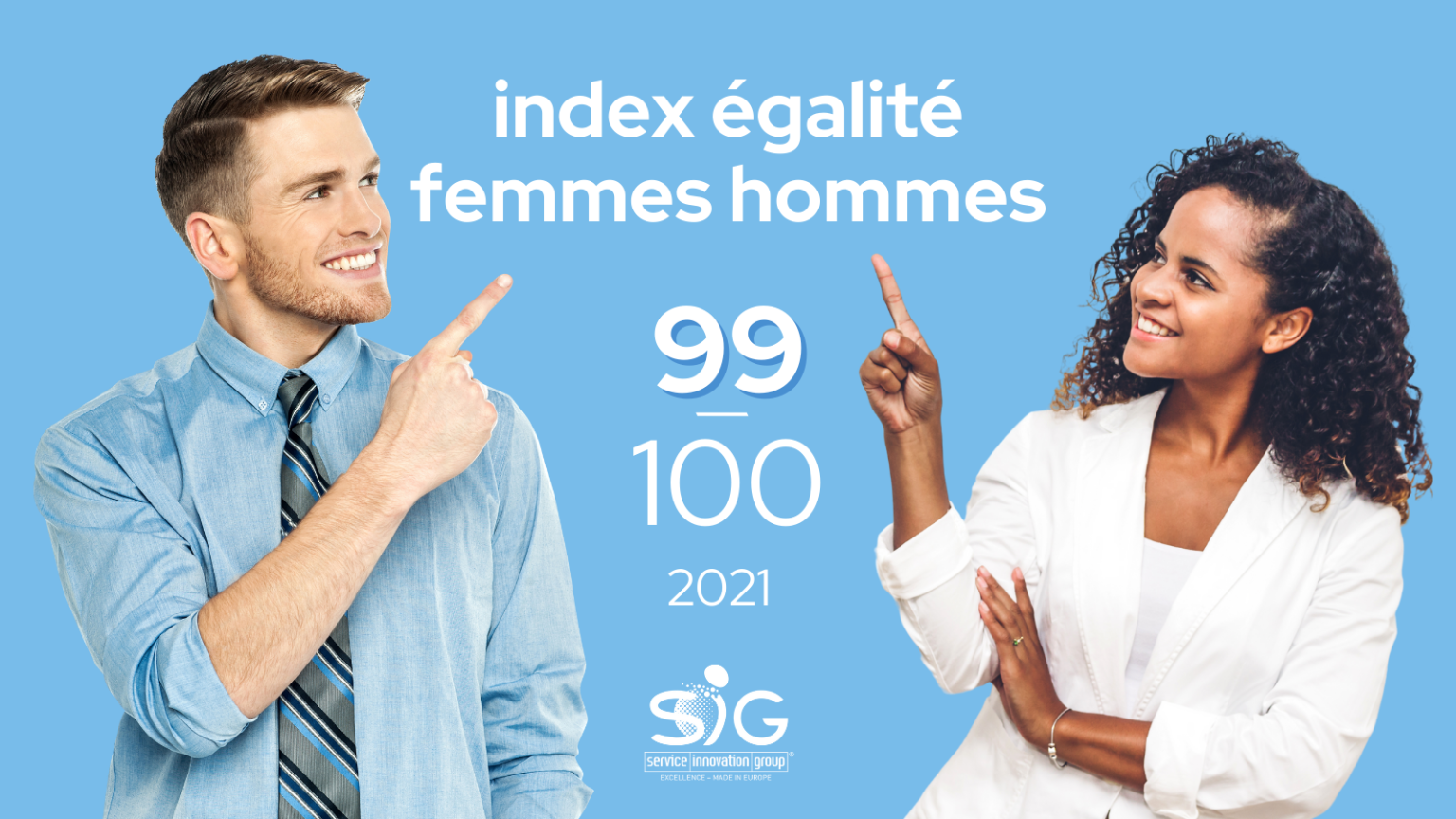 Index égalité femmes hommes SIG obtient 99/100 ! SIG